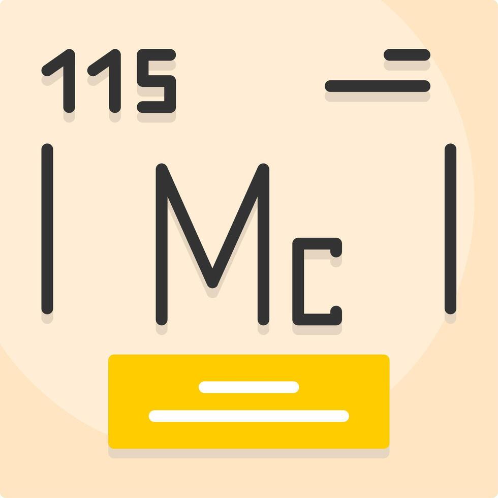 Moscovium Icon Design vector