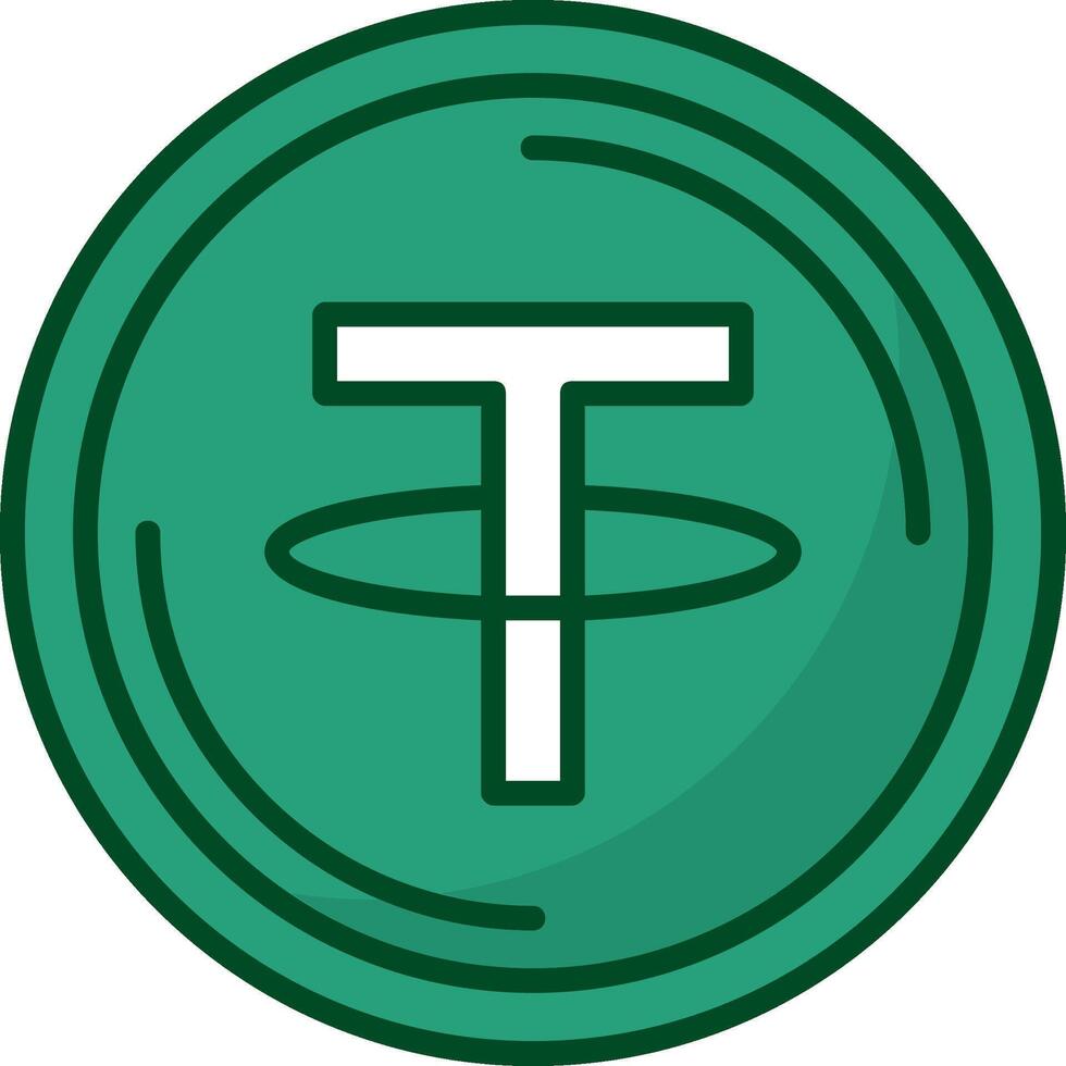 Tether Icon Design vector