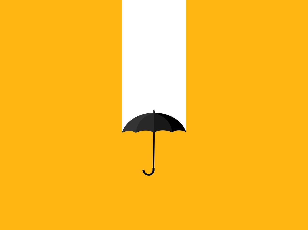 Help in business crisis. Umbrella support vector