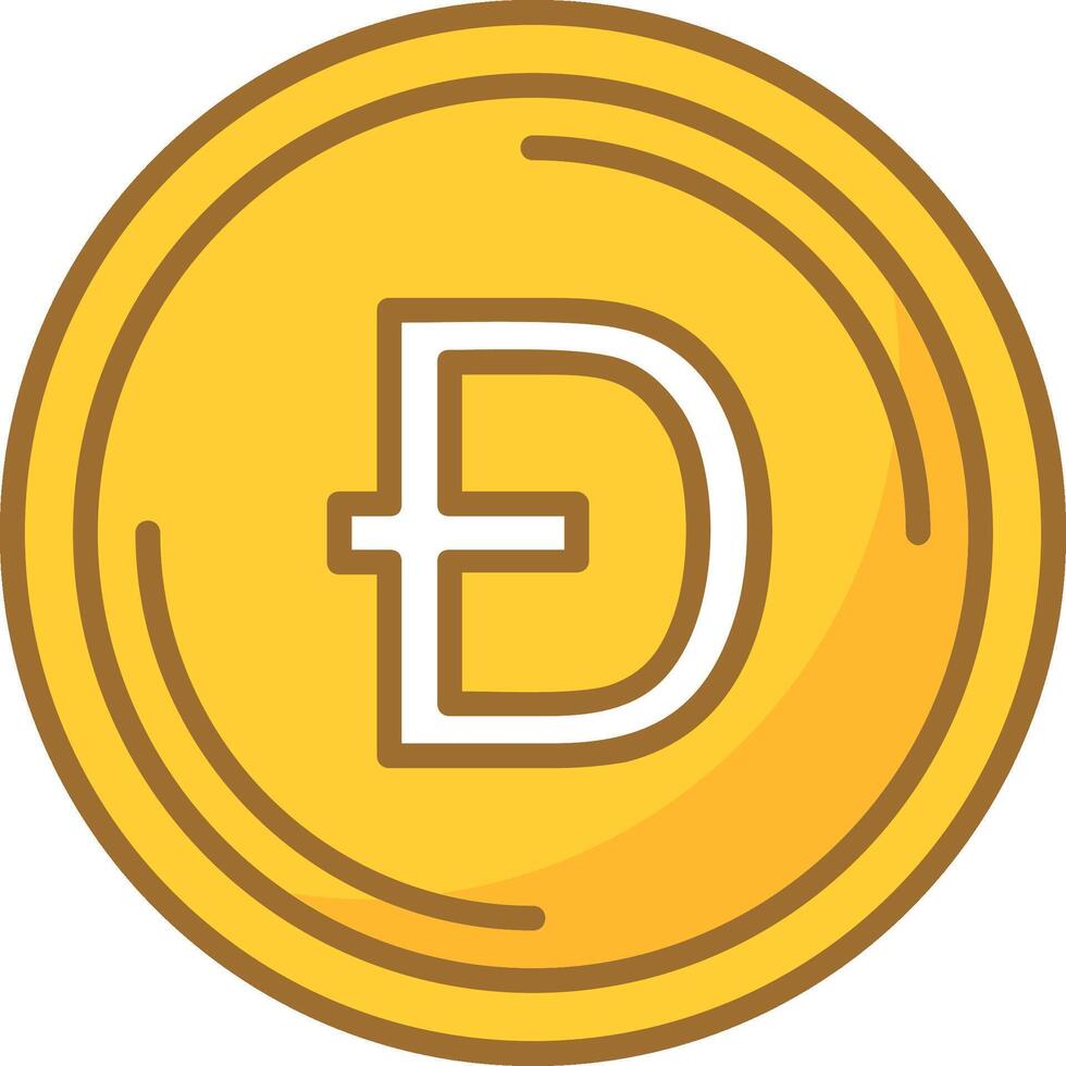Dogecoin Icon Design vector