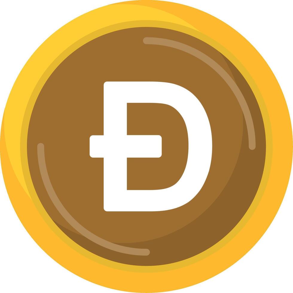 Dogecoin Icon Design vector