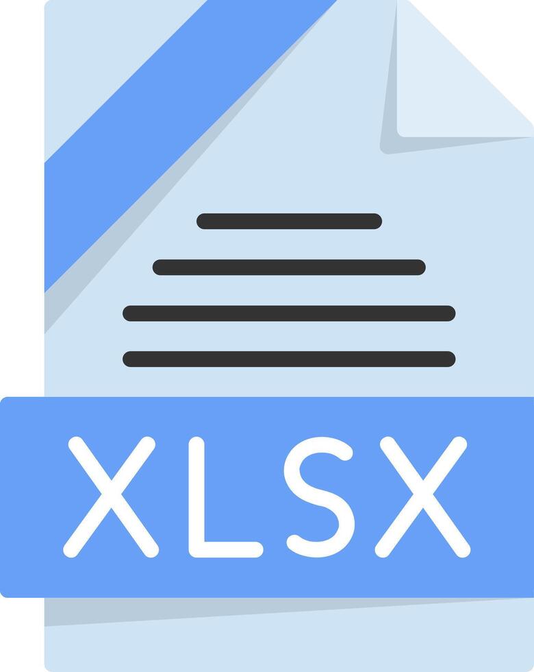 XLSX Icon Design vector