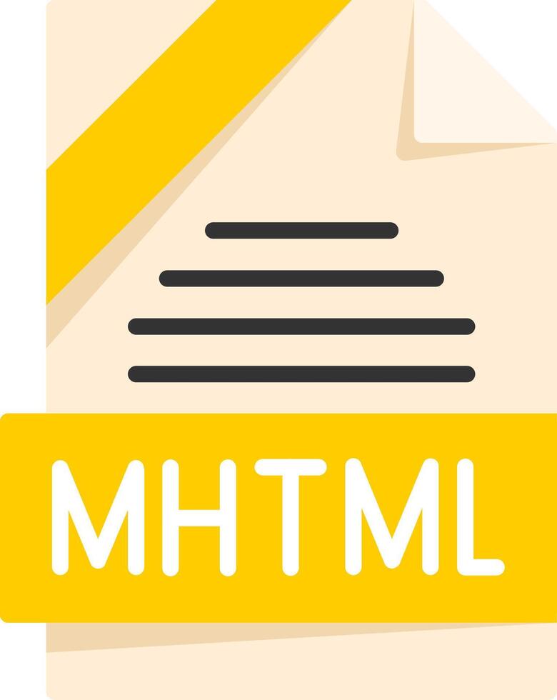 MHTML Icon Design vector