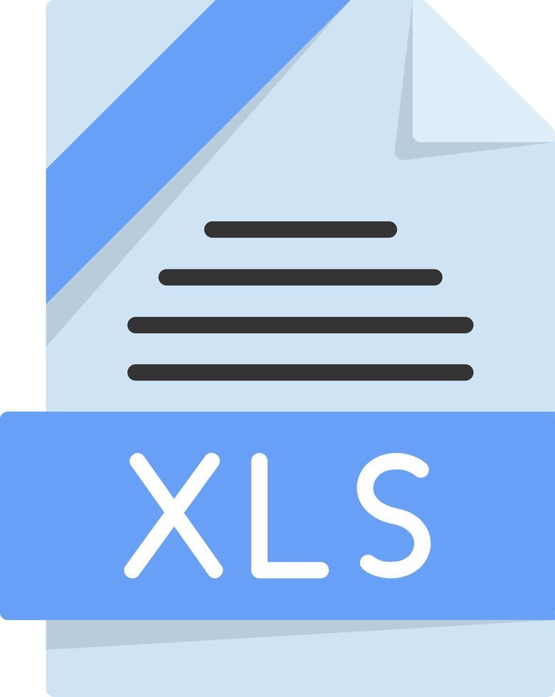 XLS Icon Design vector