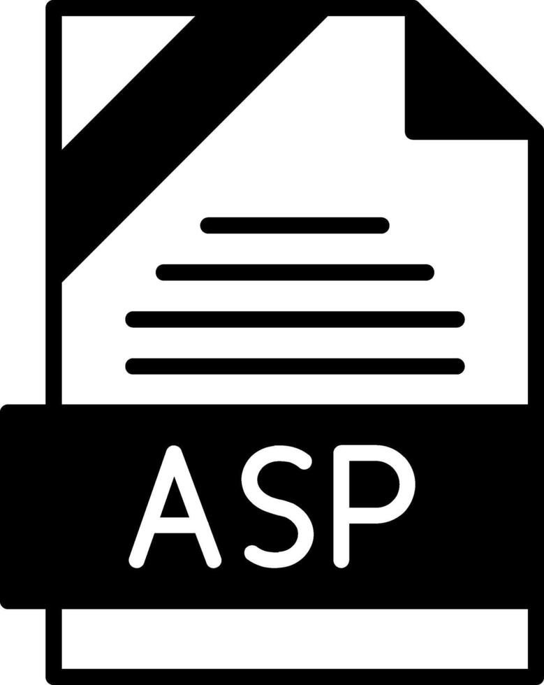 ASP File Format Icon Design vector