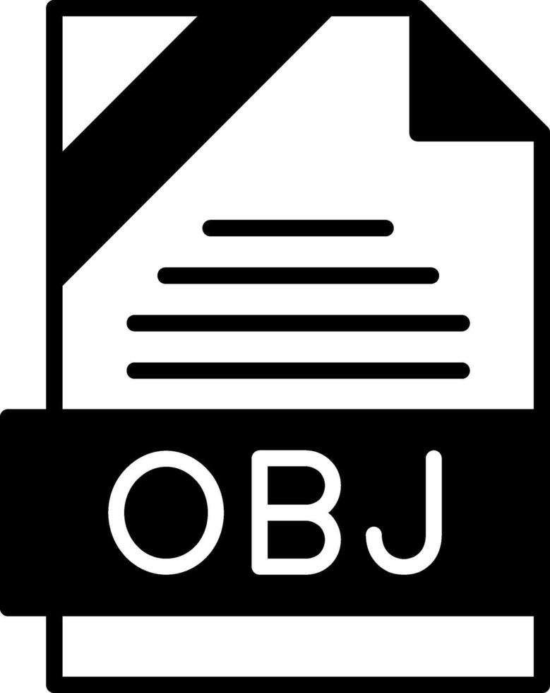 OBJ Icon Design vector