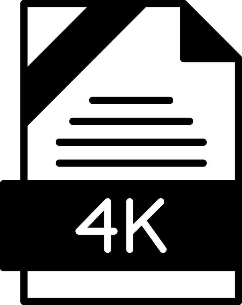 4K Icon Design vector