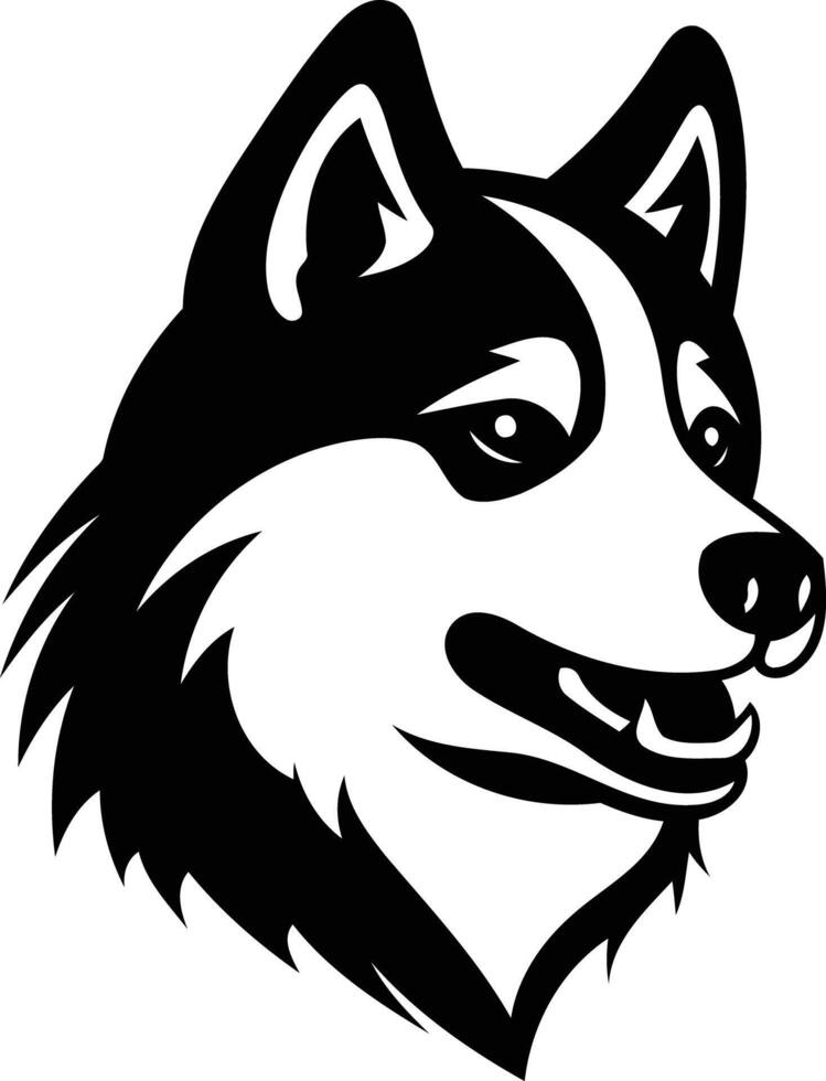 Siberian husky dog head vector