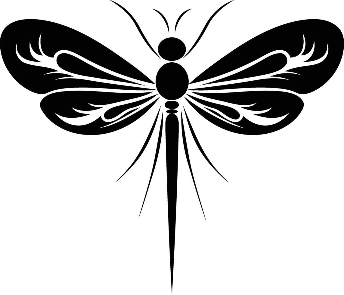 Dragonfly tattoo design vector