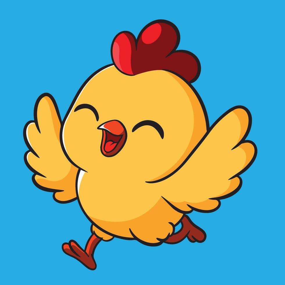 cartoon illustration of a chick vector