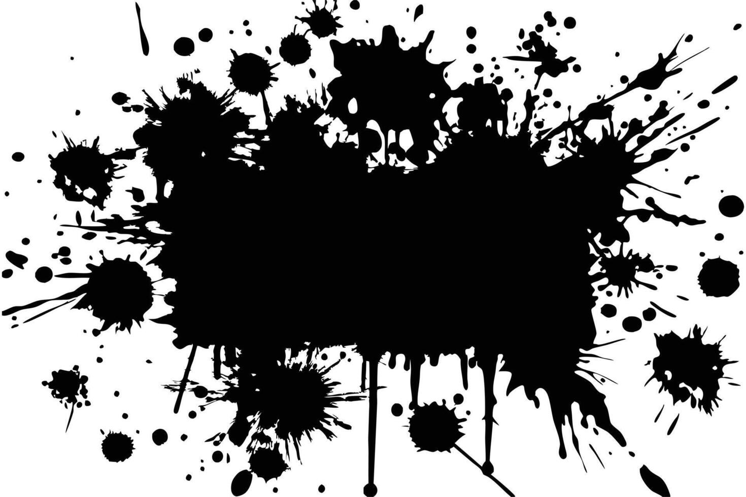 Ink Splatter illustration Set Dynamic Splash splatter and Blob Spray with Dots vector