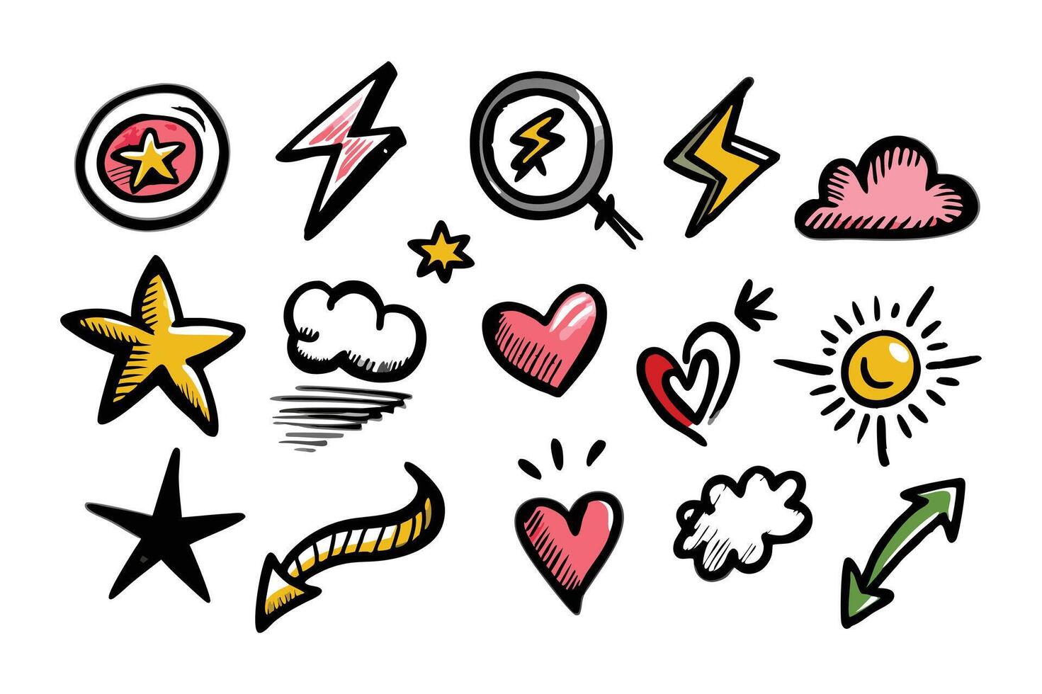 A set of different icons and symbols vector