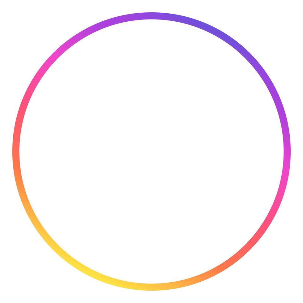 Round gradient circular frame isolated illustration vector