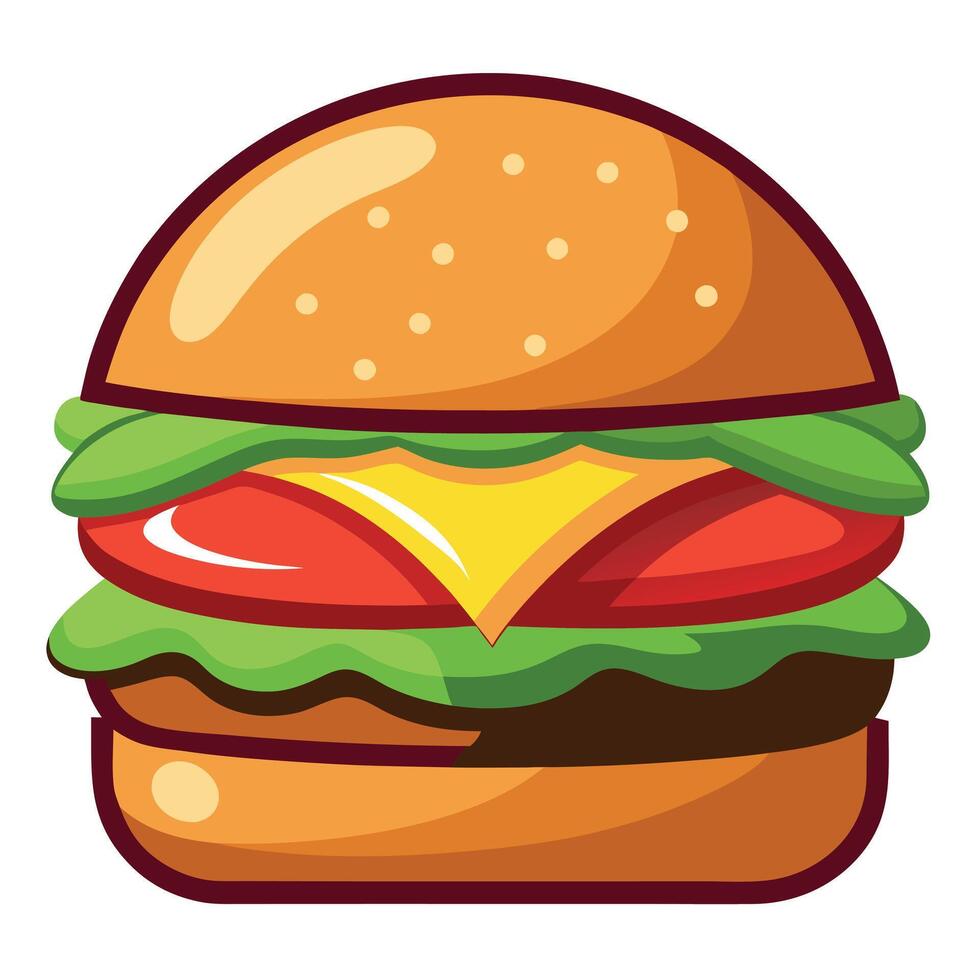 Burger or hamburger. Background with selective focus and copy space vector