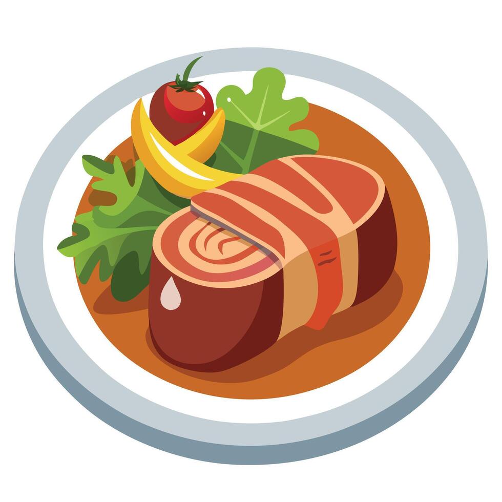 Cute white Maltese puppies having a dog bacon snack eating contest vector