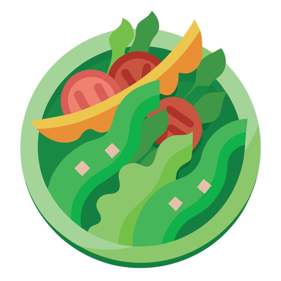 Green bean salad with bacon and caramelized onions.. generative IA vector