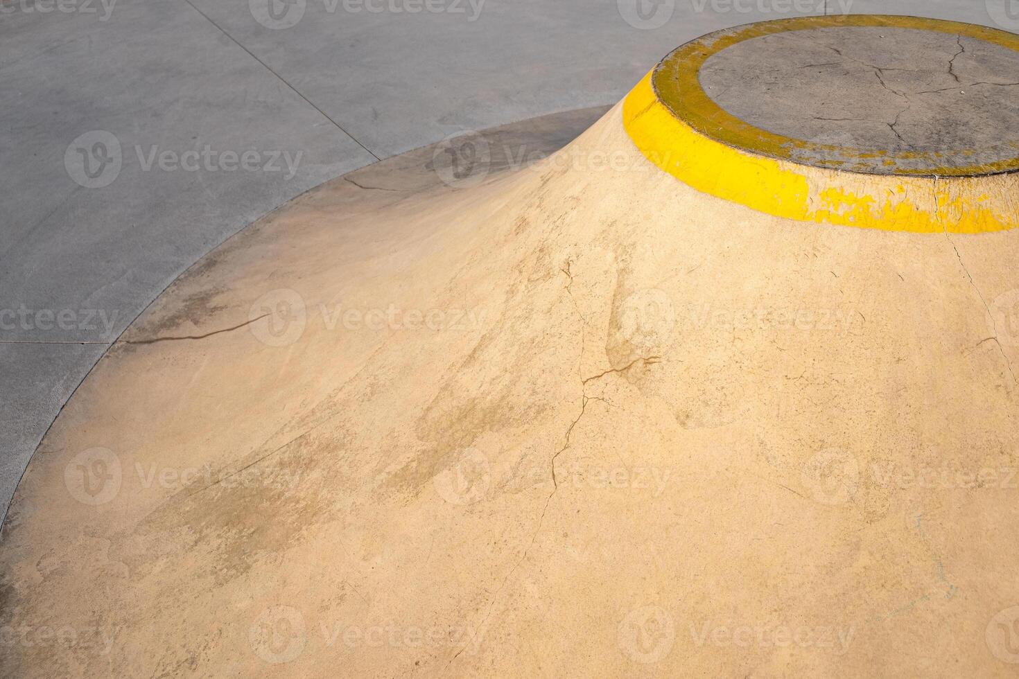 detail of a ramp in a skatepark at golden hour photo