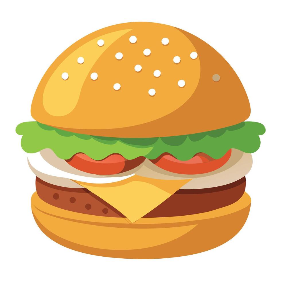 Juicy egg burger on isolated white background.. ai generation vector
