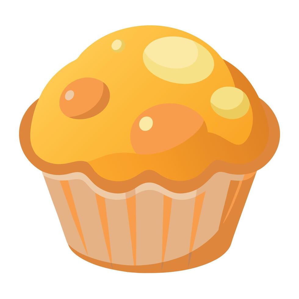 Freshly Baked Egg Muffin Isolated on Transparent Background vector