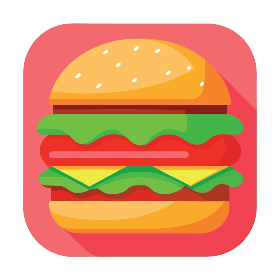 Abstract illustration of a hamburger on a solid background. vector