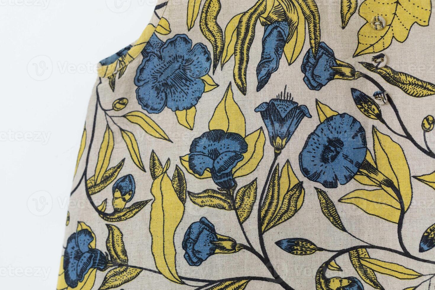 pattern with flowers on fabric. photo