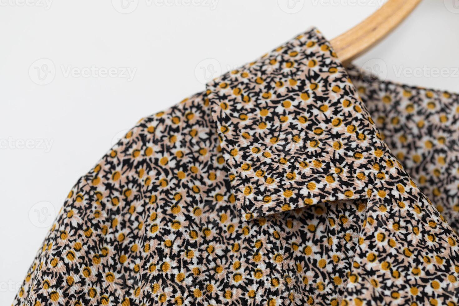 Print of floral on fabric. photo
