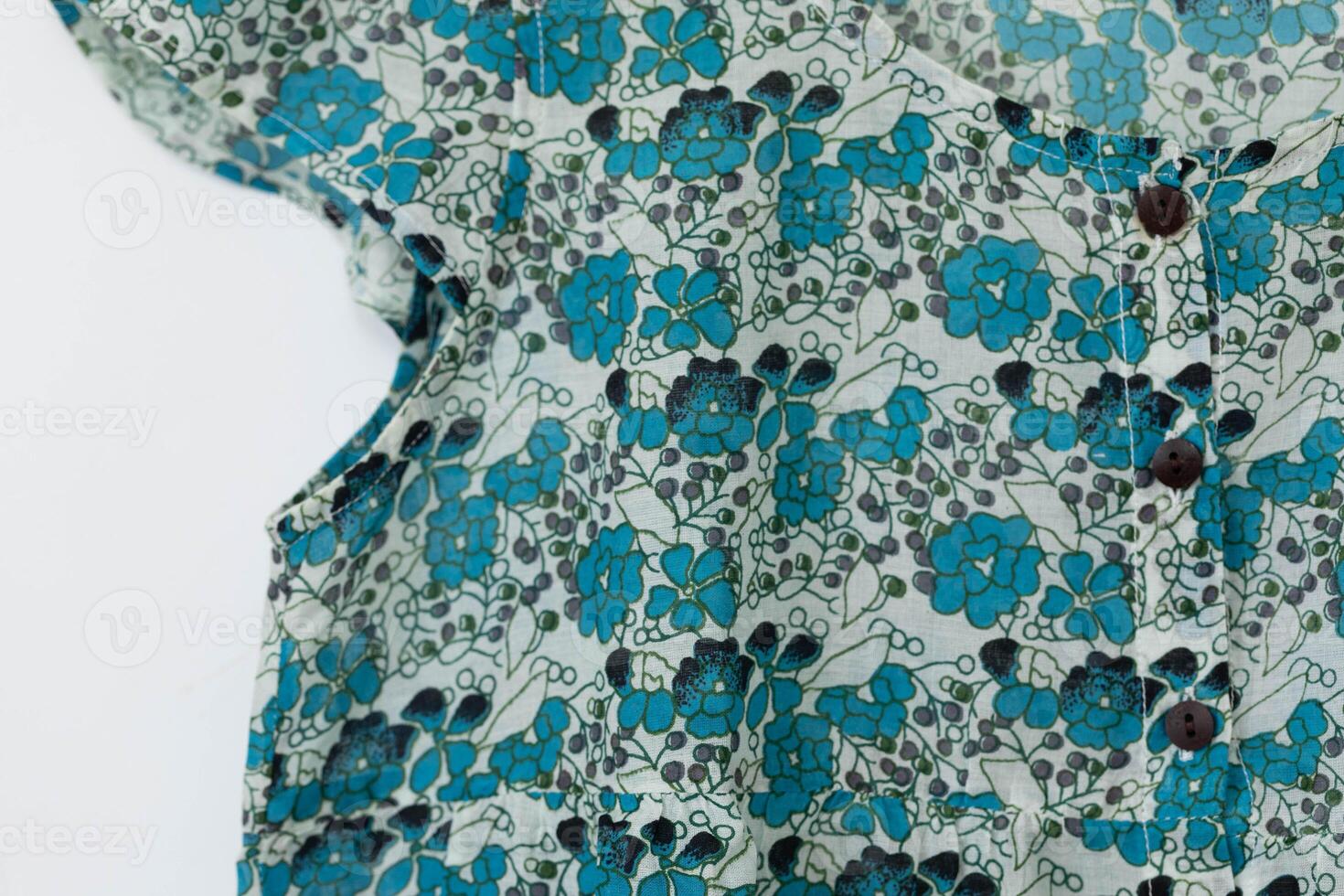 Print of floral on fabric. photo