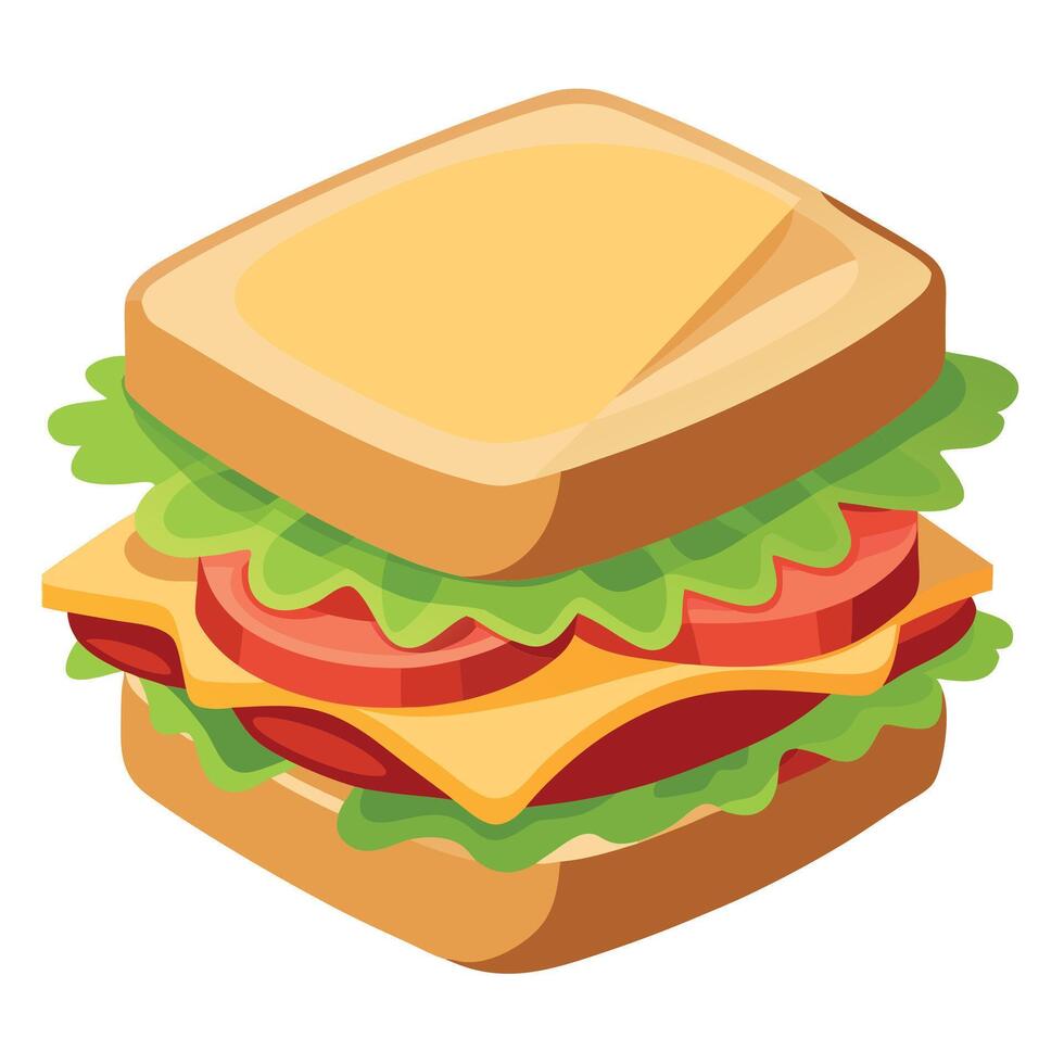 Delicious Bacon Lettuce and Tomato Sandwich with Space for Copy vector