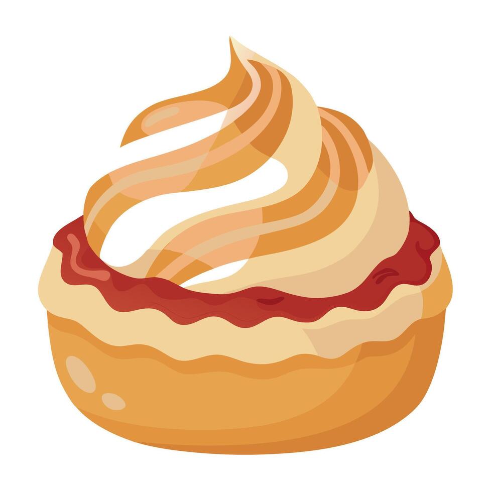A Golden Puff Pastry Delight Topped With Crispy Bacon and Creamy Sauce vector