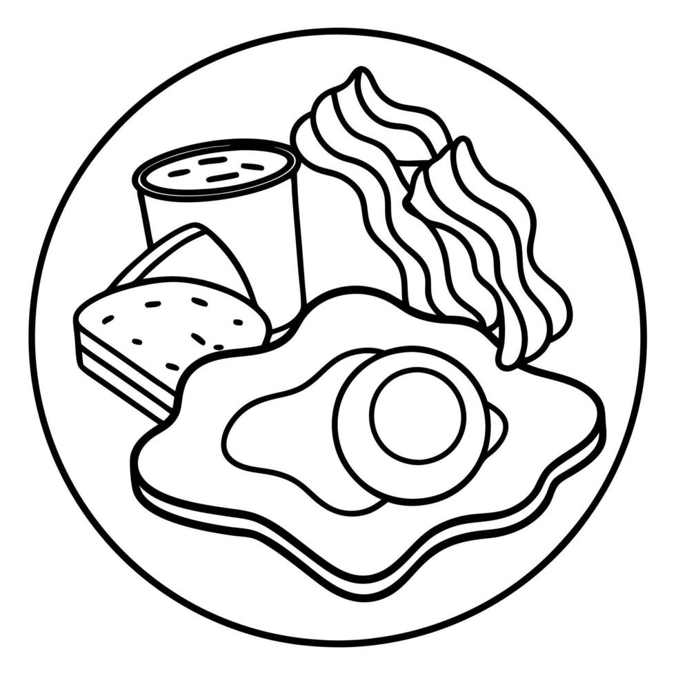 Fried eggs and bacon.toast egg bacon professional studio food photography social media elegant fabri vector