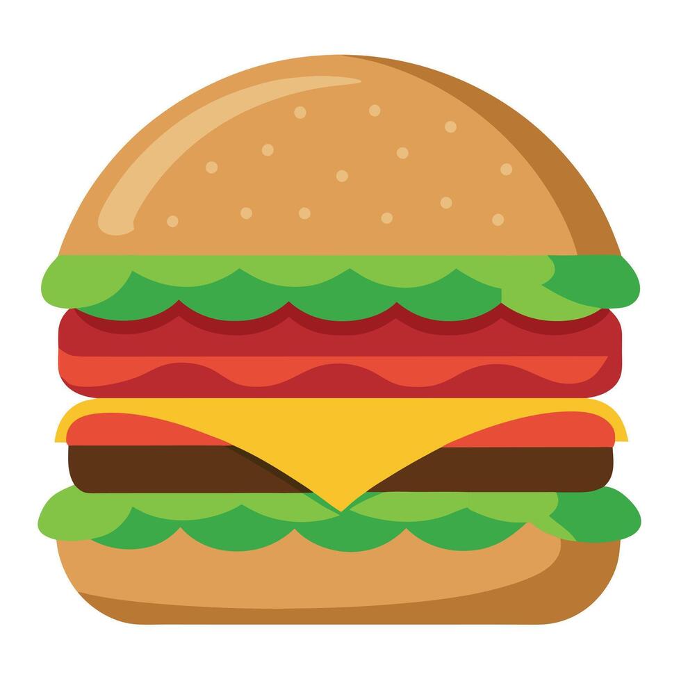Burger with beef isolated on transparent background vector