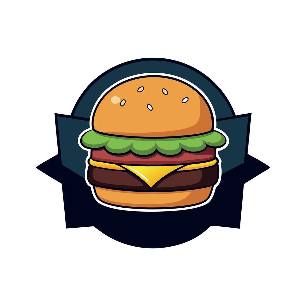 Floating burger 3d illustration isolated on dark background. A banner design featuring a flying chee vector