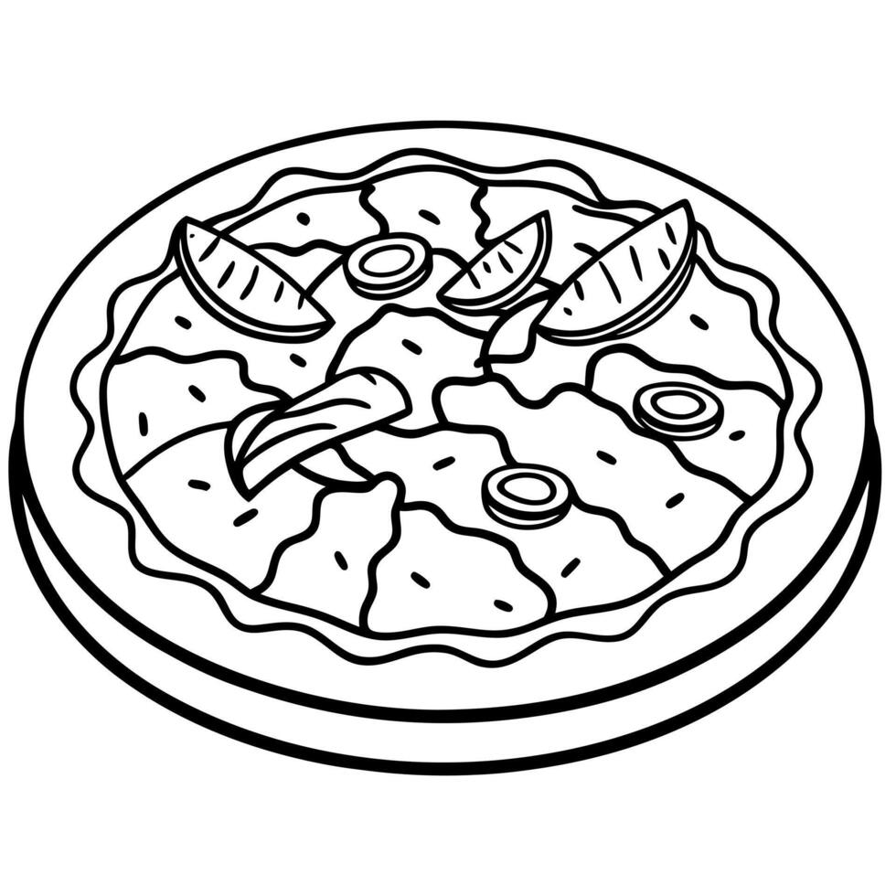A close-up view of pizza with beef bacon grilled chicken. beef barbeque. tomato sauce. and mozzarell vector