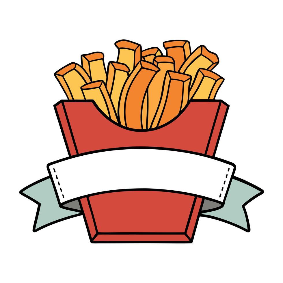 Crispy French fries loaded with bacon cheese sauce and spring onion. Creative Banner. Copyspace imag vector
