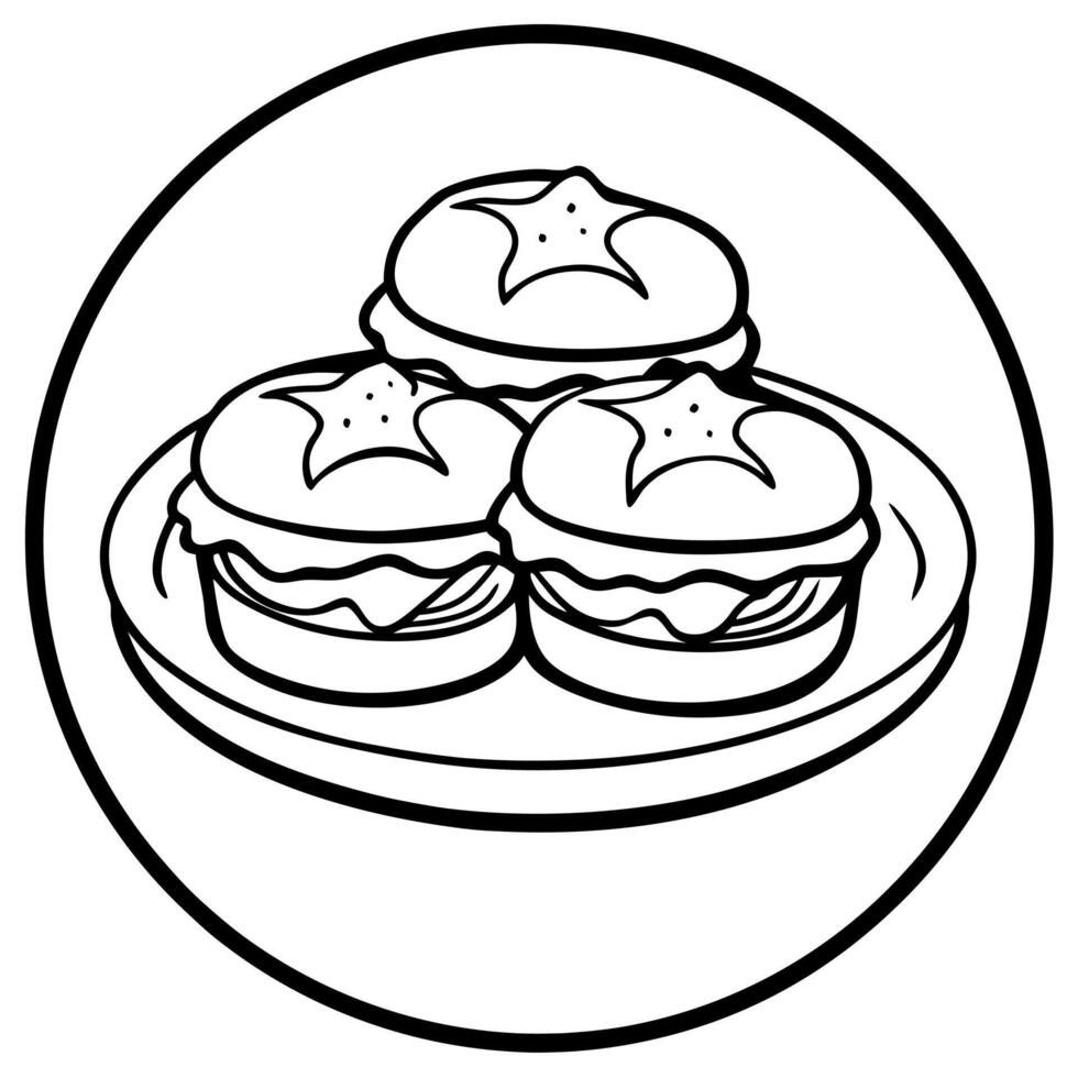 Gourmet Eggs Benedict Breakfast - Delicious Poached Eggs with Hollandaise Sauce on English Muffins vector