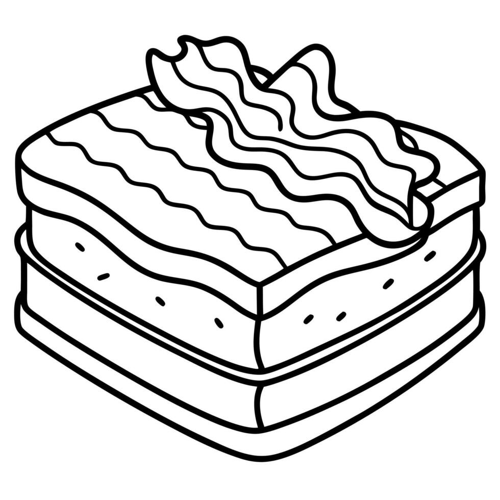 Check out this mouthwatering macro shot of BBQ glazed meatloaf topped with crispy bacon strips vector