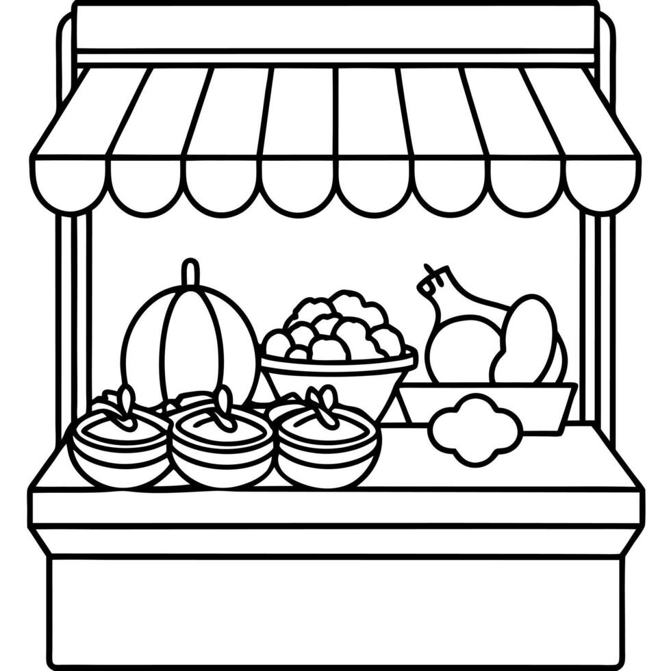 Fresh Meat and Seafood Display at the Butcher Shop. butcher shop . meat . seafood. fresh vector