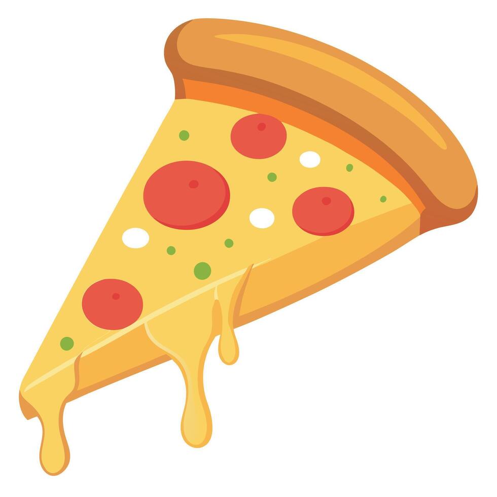 A perfect. cheesy pizza. showcasing the ultimate cheese pull. the best pizza you must try at least o vector