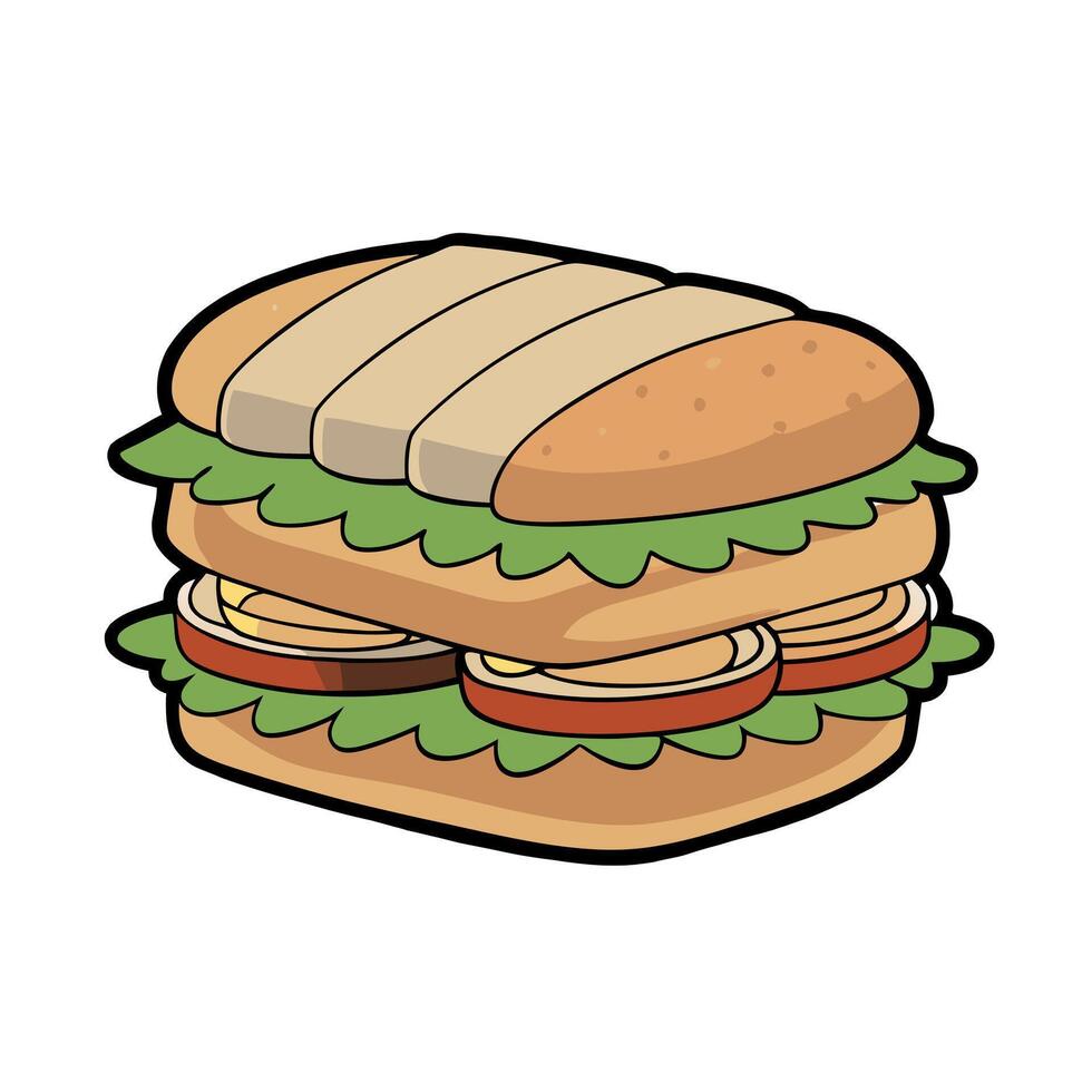 A set of grilled chicken sandwiches with lettuce and mayo isolated on a transparent background vector