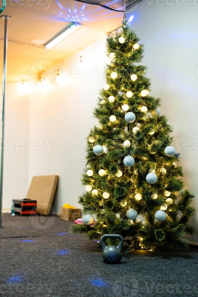 christmas tree in the gym photo