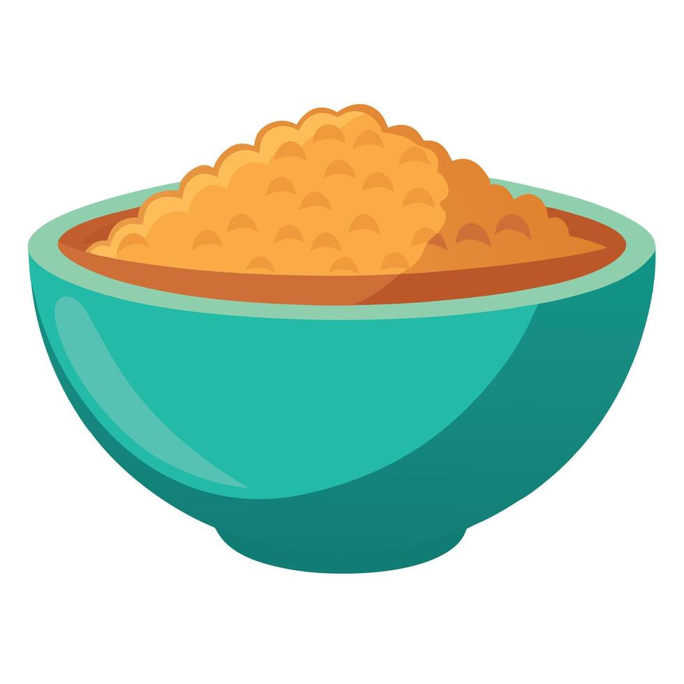 Farofa on bowl isolated on white background vector