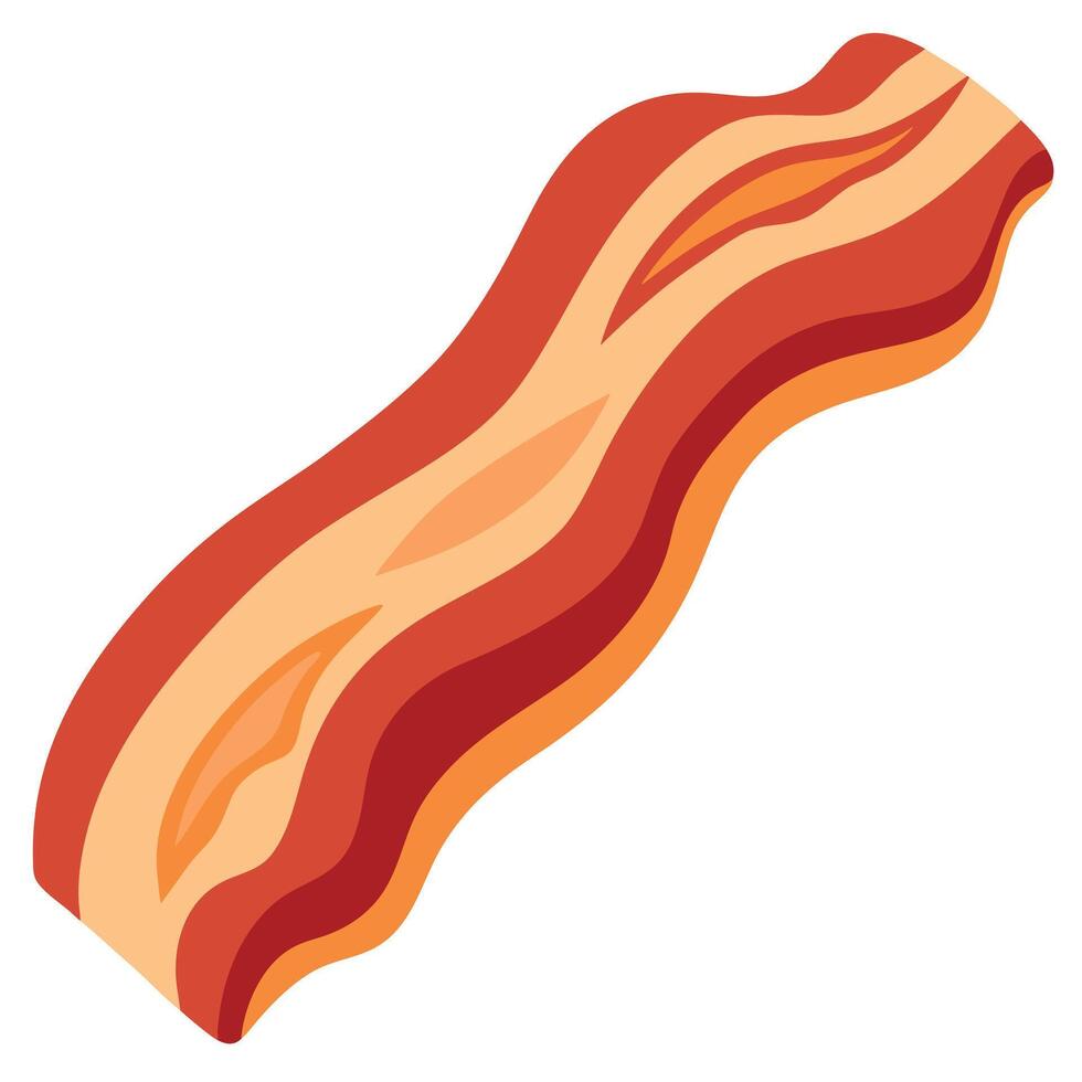 Crispy Bacon transparent background clipart vector