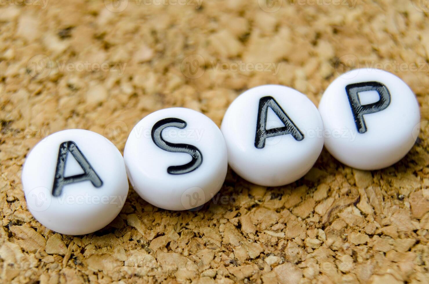 ASAP representing As Soon As Possible. Deadline and timing concept photo