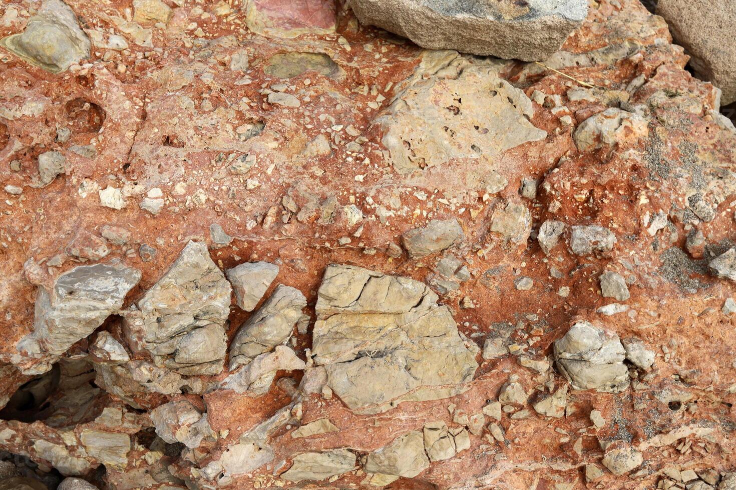 Texture and structure of stone and concrete. Natural background. photo