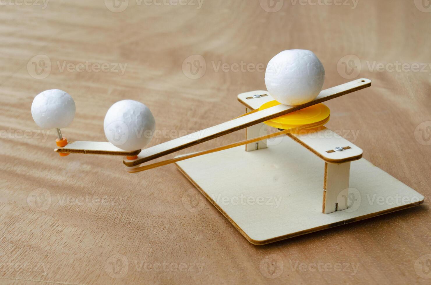 Do It Yourself Sun, Earth and Moon Orbit Model. Earth and DIY concept. photo