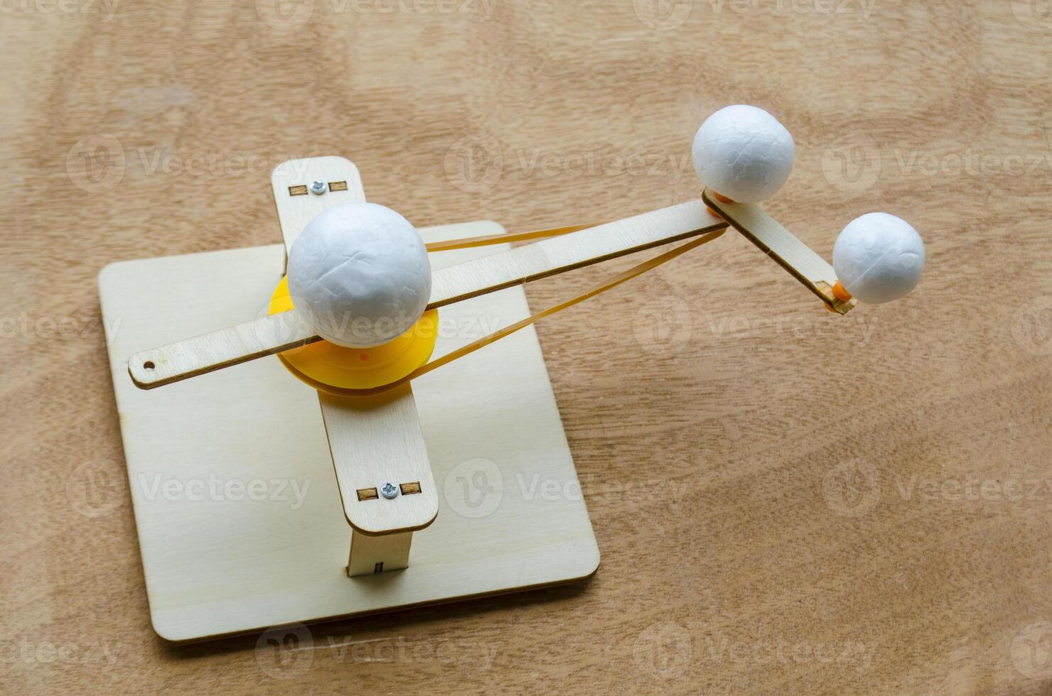 Do It Yourself Sun, Earth and Moon Orbit Model. Earth and DIY concept photo