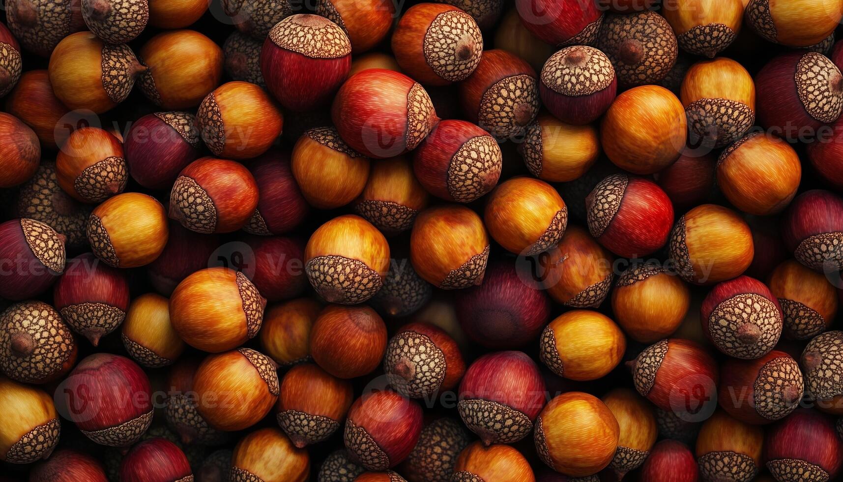 Acorn nut seamless pattern brown wallpaper background photo