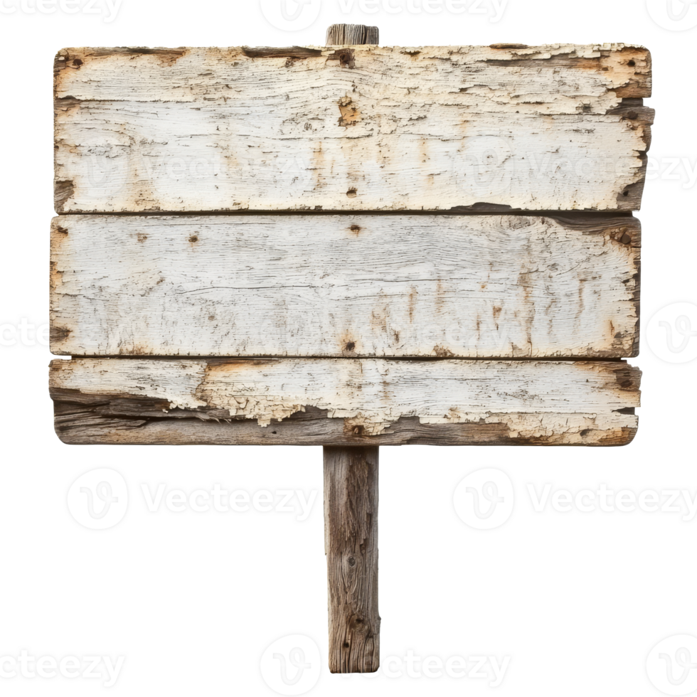 Weathered wooden sign with a rustic appearance transparent png