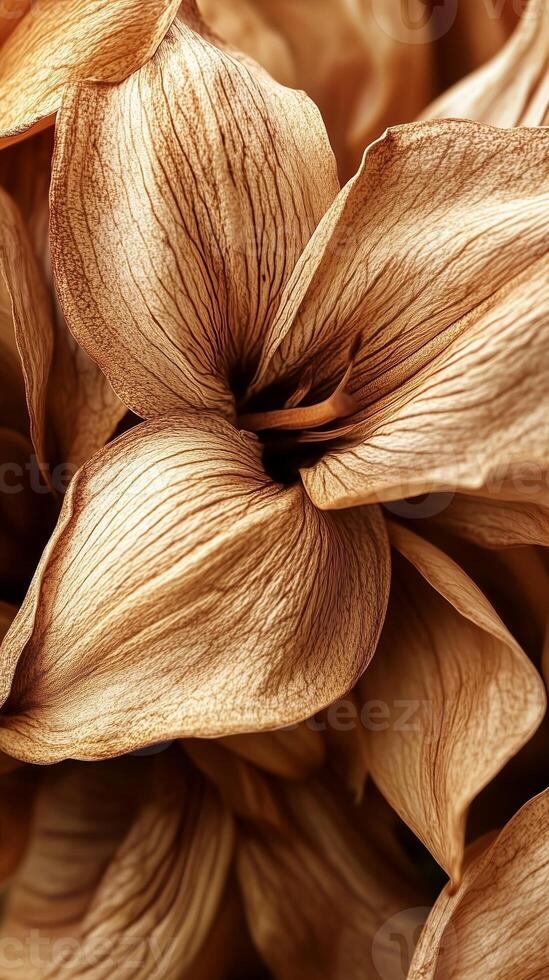 Dried lily flower blossom pattern repeat nature botanical farm photo