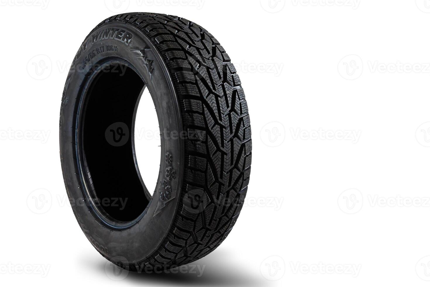 car tire on white background photo